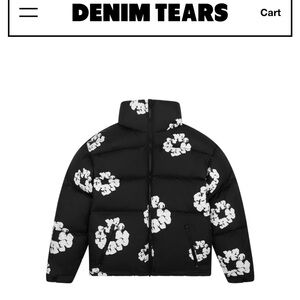 Denim Tears Black and White Puffer Jacket